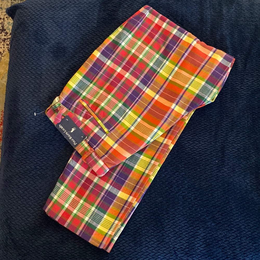 Ralph Lauren mens plaid trousers.
